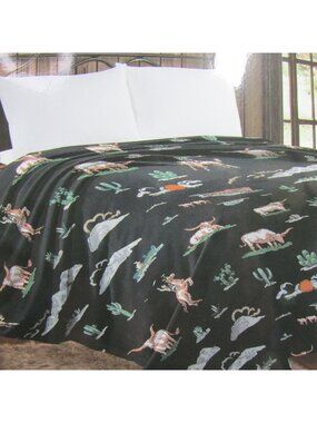 QUEEN Western Rodeo Night Desert Mia Thin Throw Blanket